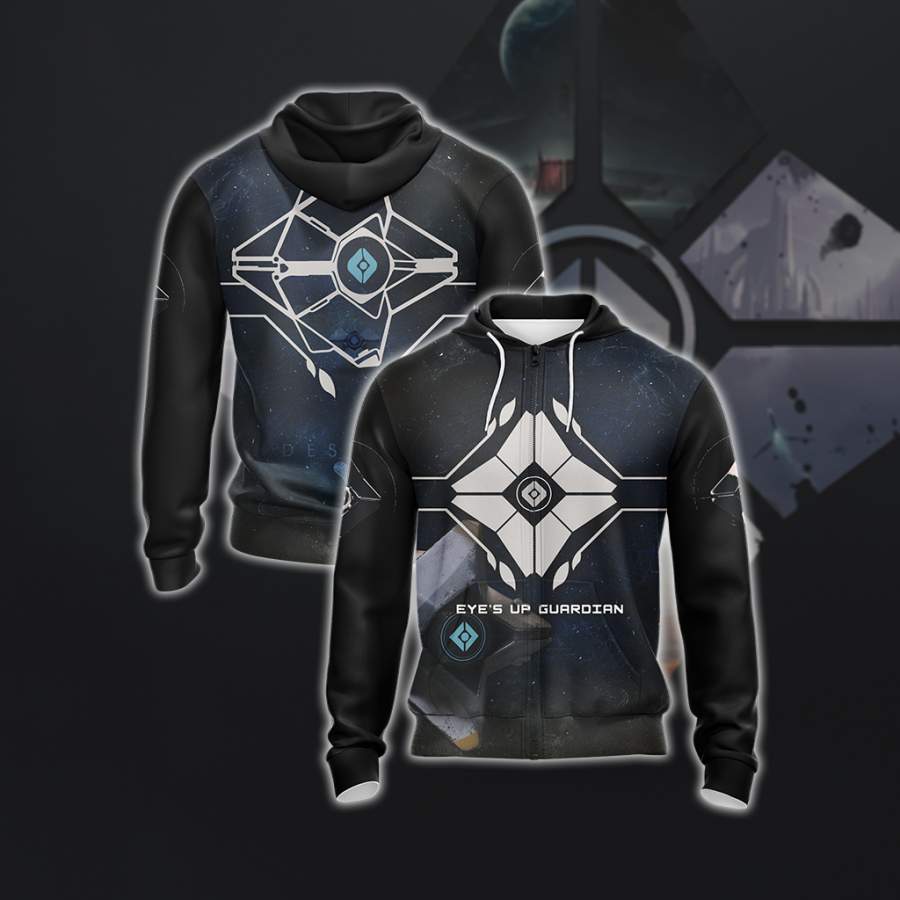 Destiny 2 Shadowkeep Ghost Emblem Unisex Zip Up Hoodie