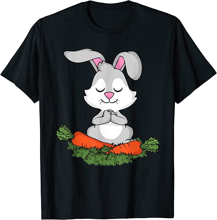 Rabbit Yoga Lover Women Meditating Bunny Meditation T-Shirt