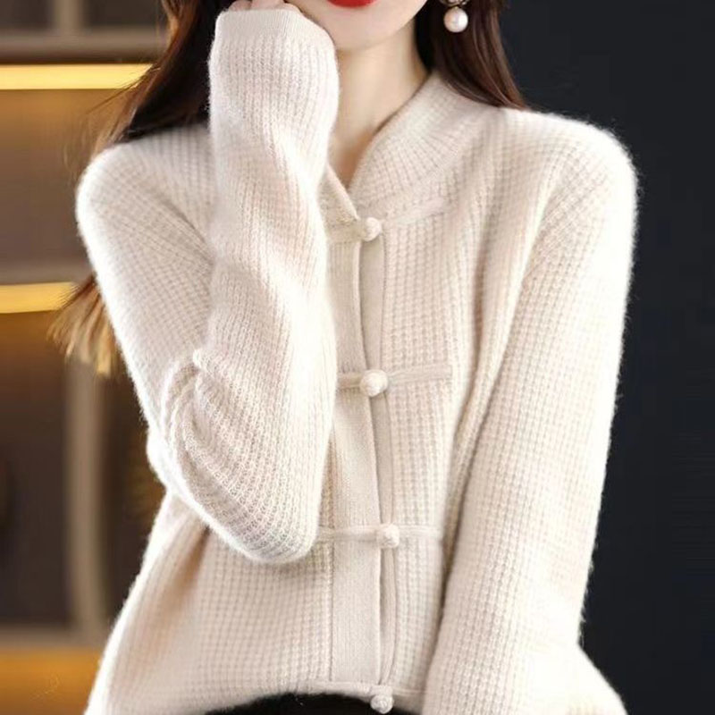 2022New Women’s Sweater Cardigan Coat Autumn Winter Crew Neck Loose knitted Slim Sweater Female Casual Coat Outerwear Tops R2301 alx