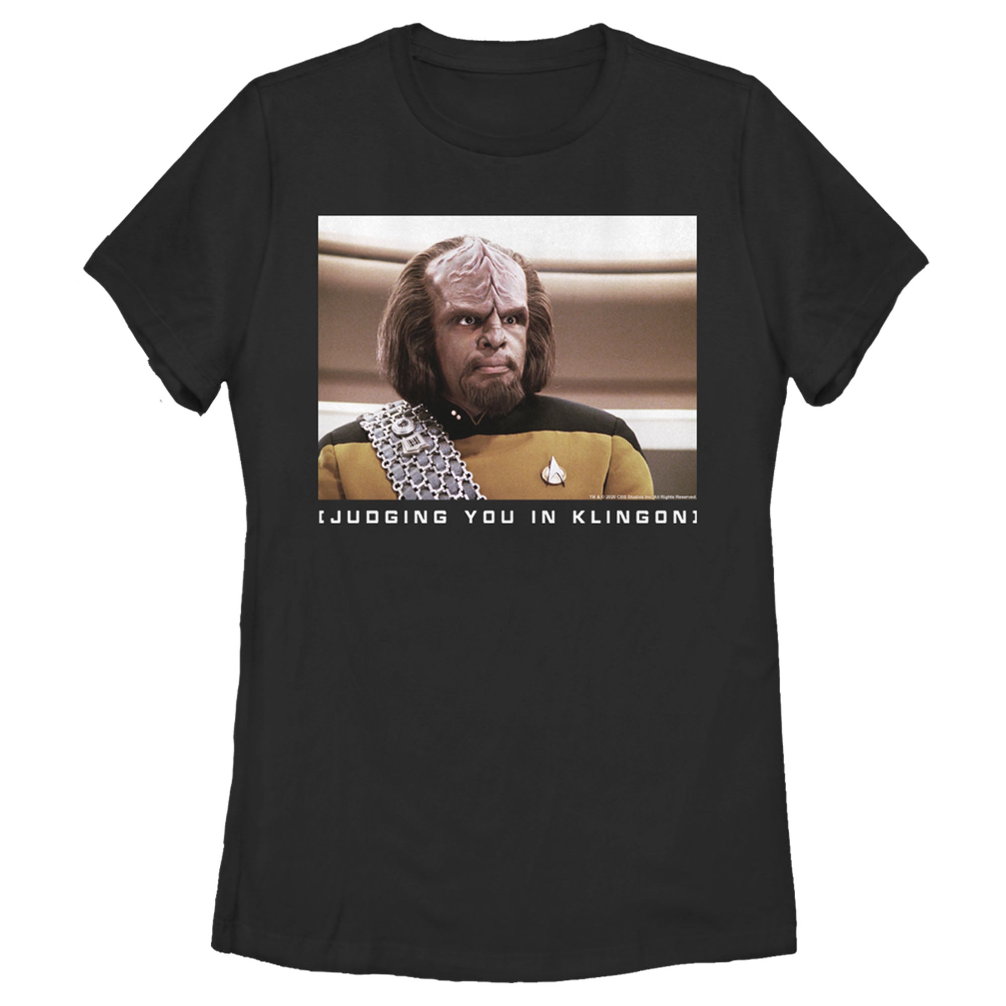 Women’S Star Trek: The Next Generation Worf Judging You In Klingon T-Shirt