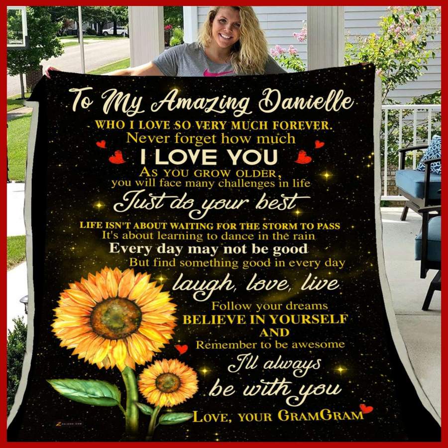 Blanket Gift For Amazing Danielle Follow Your Dream