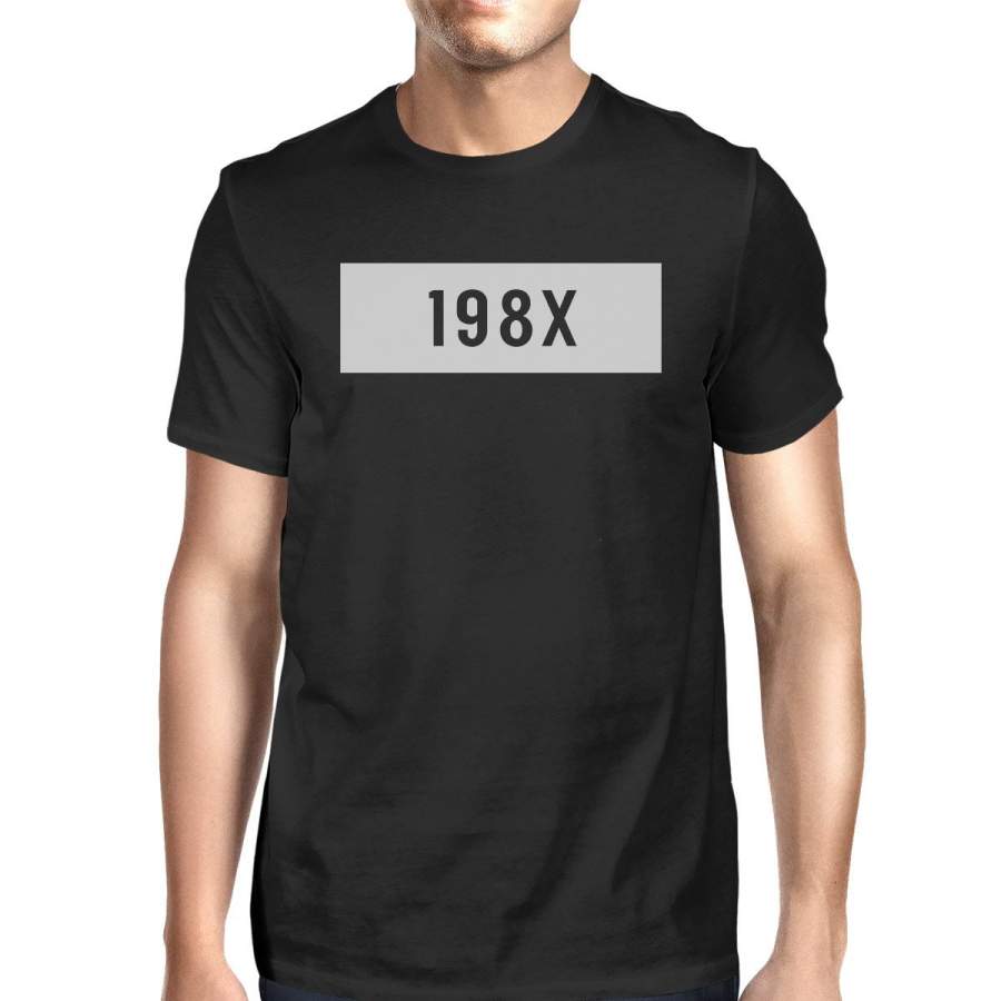 198X Men’s Black Casual Graphic T-Shirt Funny Saying Gift For Him