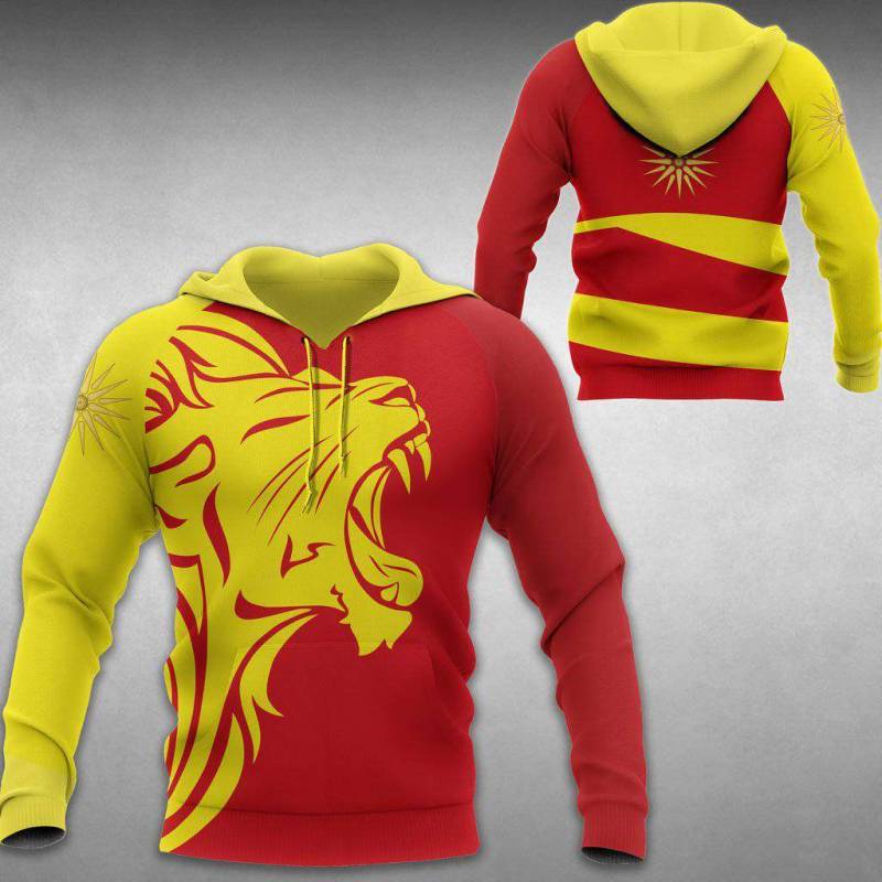 The Macedonia Lion All Over Print Hoodies