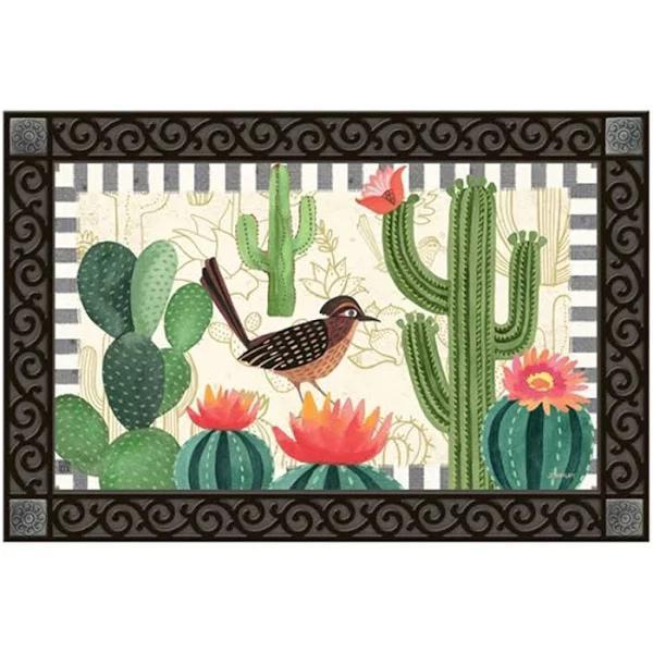 Woodpecker In Cactus Garden Flower Doormat Indoor And Outdoor Mat Entrance Rug Sweet Home Decor Closing Gift Gift For Friend Family Plant Flower Lovers Gift Idea