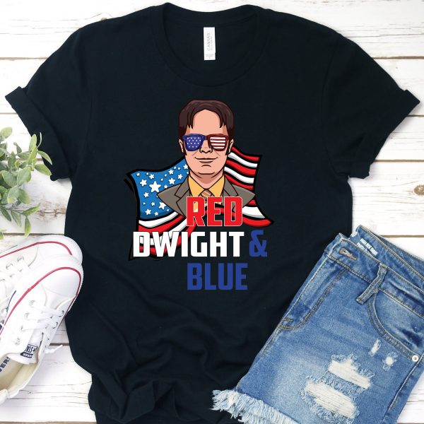 Red Dwight And Blue Tee