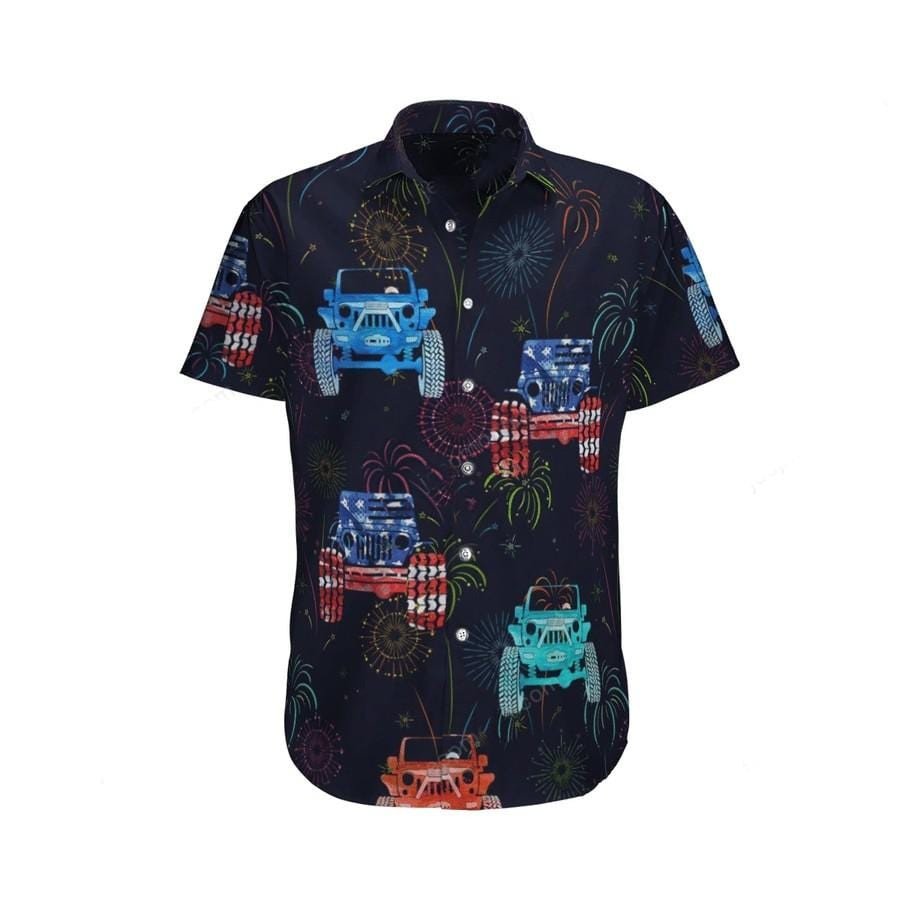 Hawaii Aloha Shirts Jeep Fireworks Art Ha9109