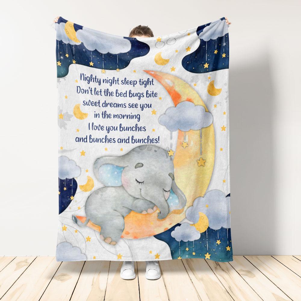 Blanketify To My Children I Love You Bunches And Bunches An Elephant F Fleece Blanket, Blanket Sofa Bed, 3D Blanket