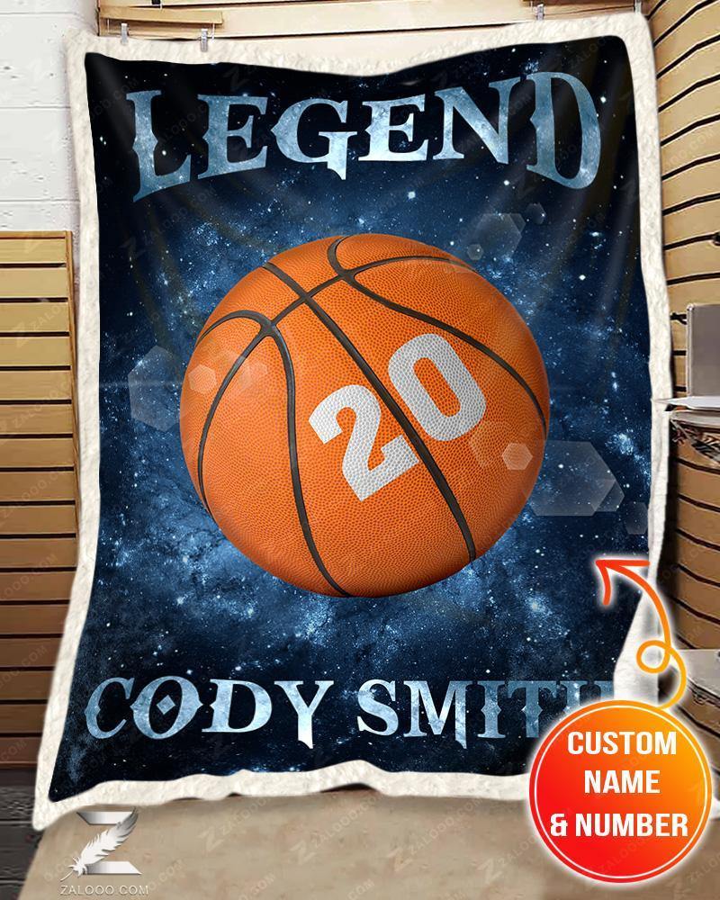 Christmas Gift Custom Fleece Blanket BASKETBALL Legend