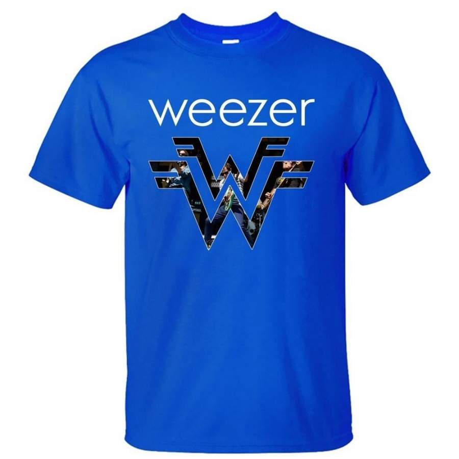 Men’S Weezer Band Logo T Shirt Cotton