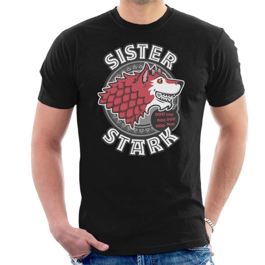 Sister Stark Baby Shark Family Game Of Thrones Men’s T-Shirt