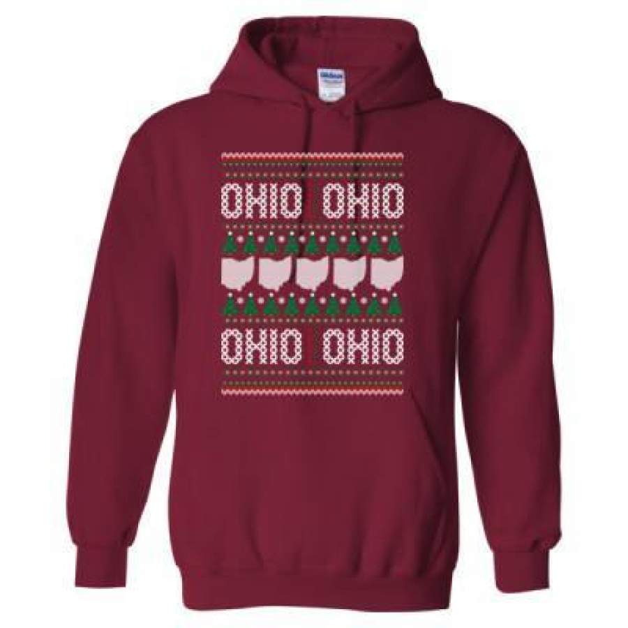 AGR Ohio Ugly Christmas Sweater – Heavy Blend™ Hooded Sweatshirt