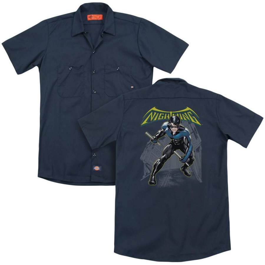 Batman – Nightwing (Back Print) Adult Work Shirt