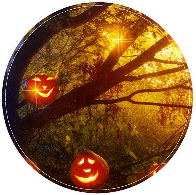 Halloween Horror, Non Slip Doormat Round Area Rug Carpets Rugs For Kids Bedroom Baby Room Play Room Nursery