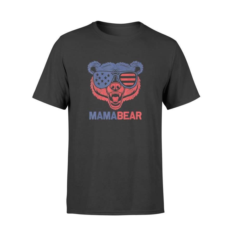 4th of July American Flag Mama Bear Tshirt – Standard T-shirt