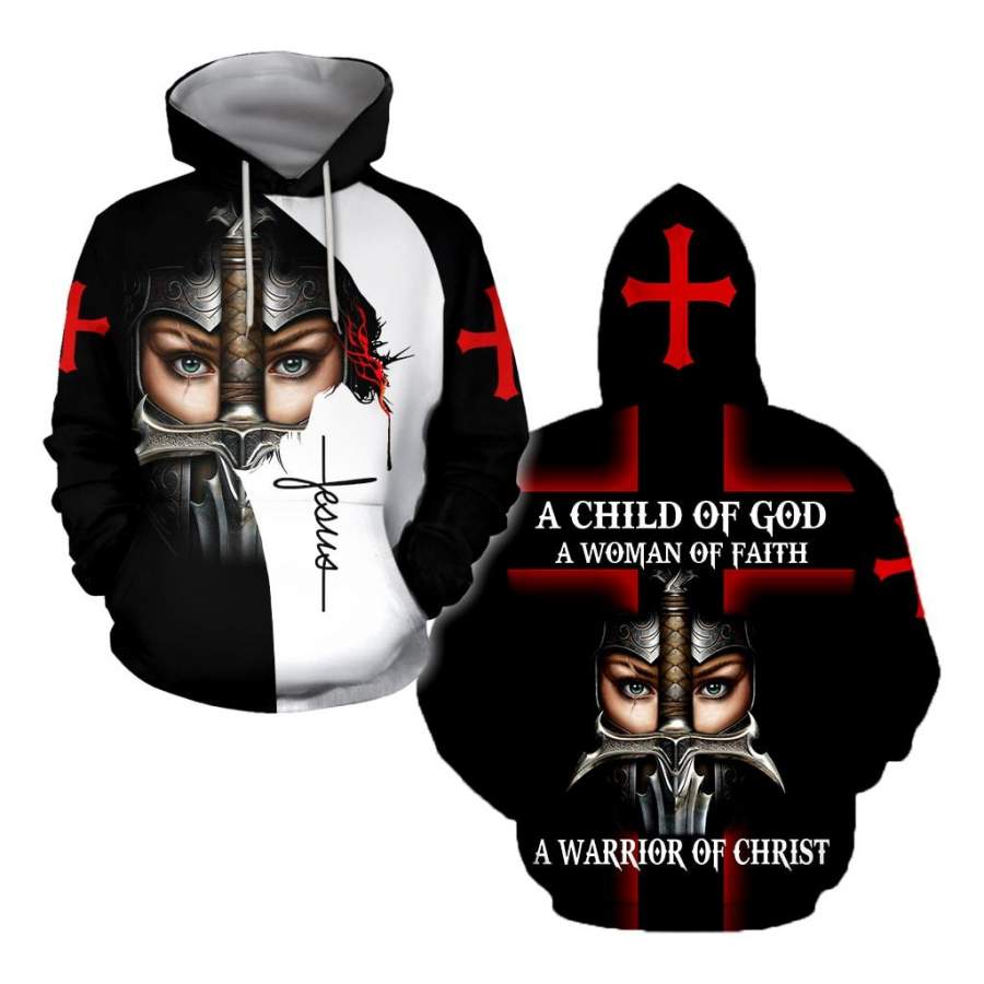 A Child Of God A Man Of Faith A Warrior Of Christ 3D All Over Printed Shirts For Men and Women TA040205