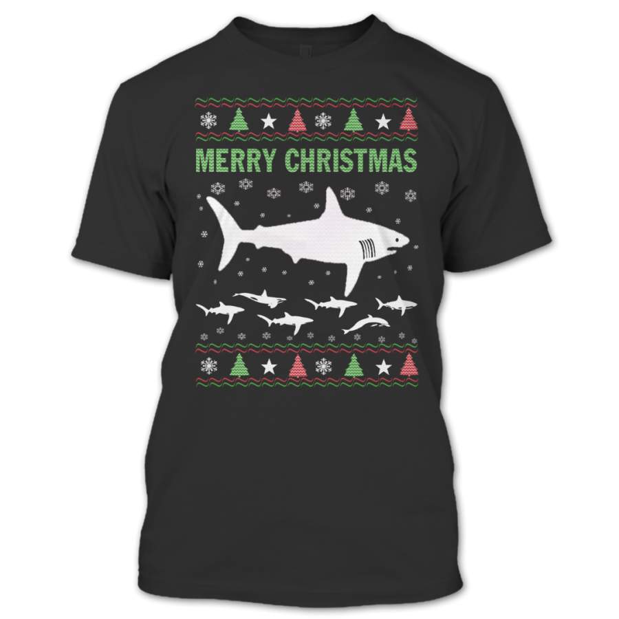 Christmas is coming T Shirt, Merry Christmas T Shirt, Shark Christmas T Shirt