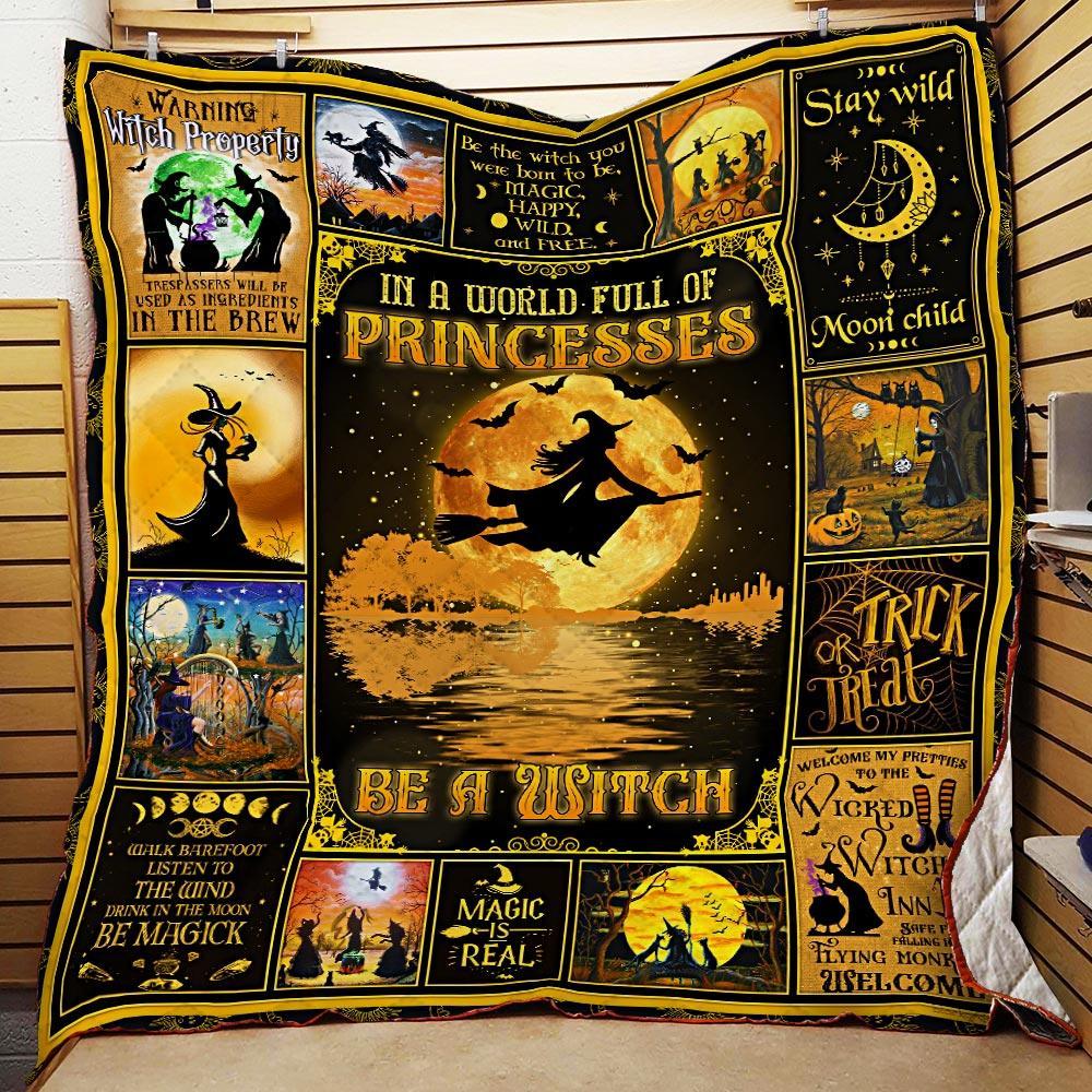 Be A Witch Halloween Fleece Blanket – Quilt Blanket Fleece Blanket, Blanket Sofa Bed, 3D Blanket