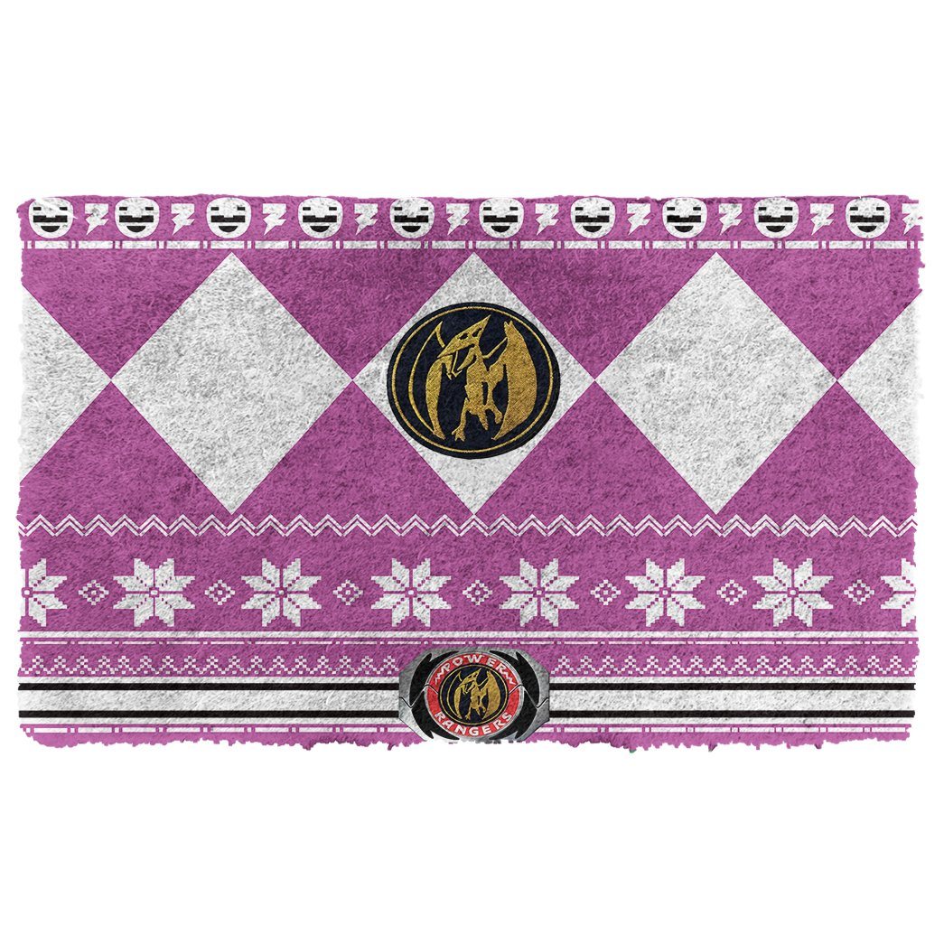 Gearhumans  Gearhuman 3D MIGHTY MORPHIN Power Ranger Ugly Pink Doormat