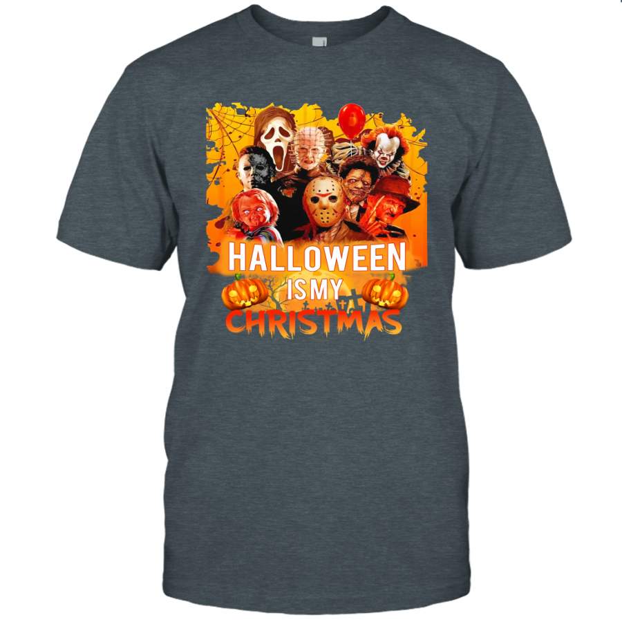 Horror Movie Characters Halloween Is My Christmas Shirt