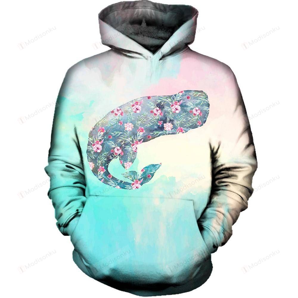 Whale 3D All Over Print Hoodie, Zip-Up Hoodie