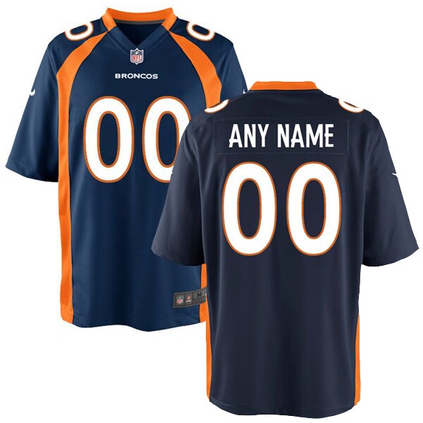 Denver Broncos Youth Game Custom Jersey – Navy