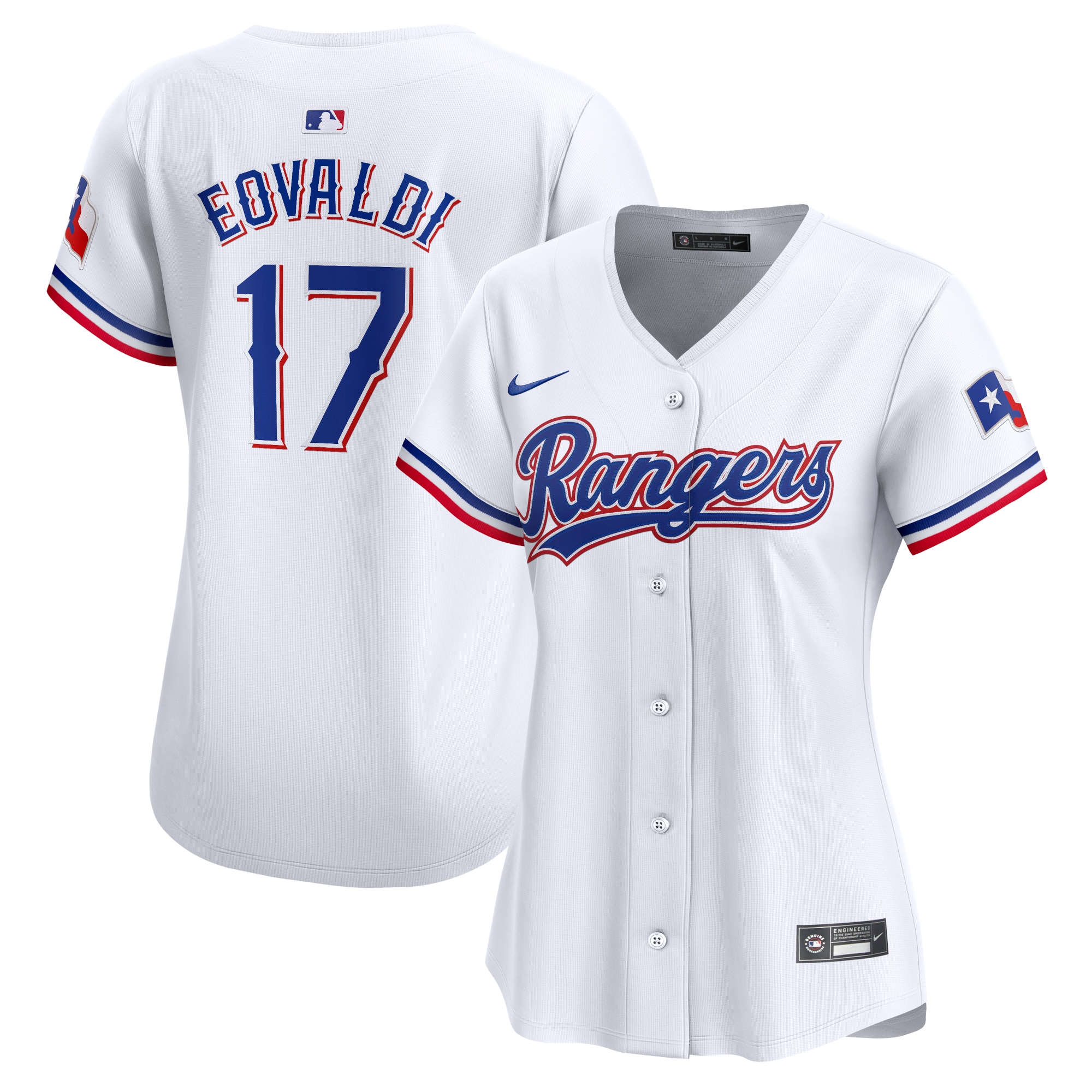 Nathan Eovaldi Texas Rangers Women's Home Limited Player Jersey – White