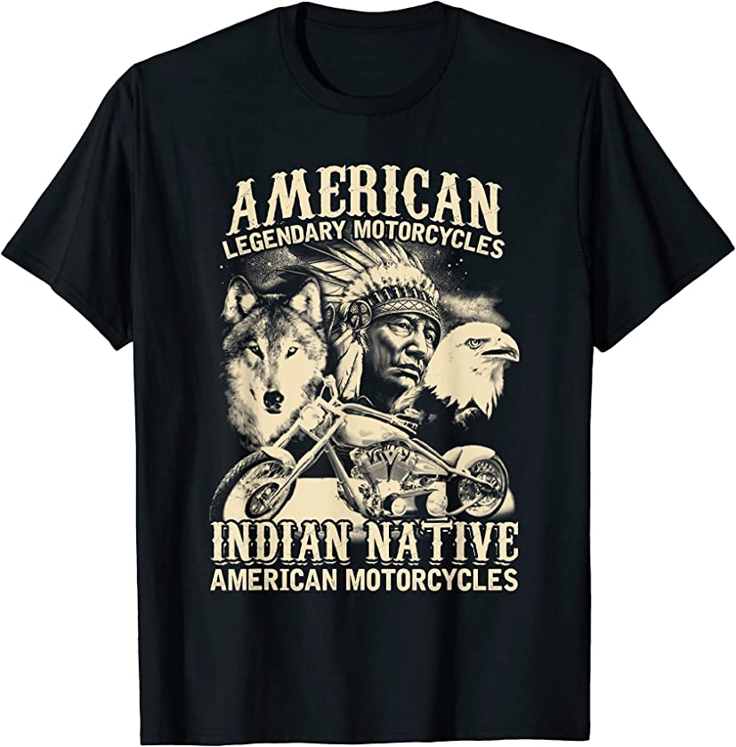 Vintage Retro American Motorcycle Indian for Old Biker Club T-Shirt