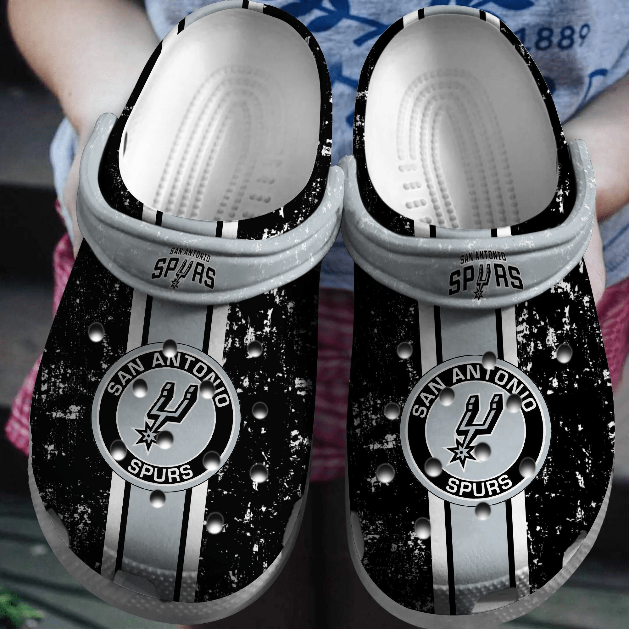 San Antonio Spurs Basketball Crocband Comfortable Clogs Shoes Crocss For Men Women