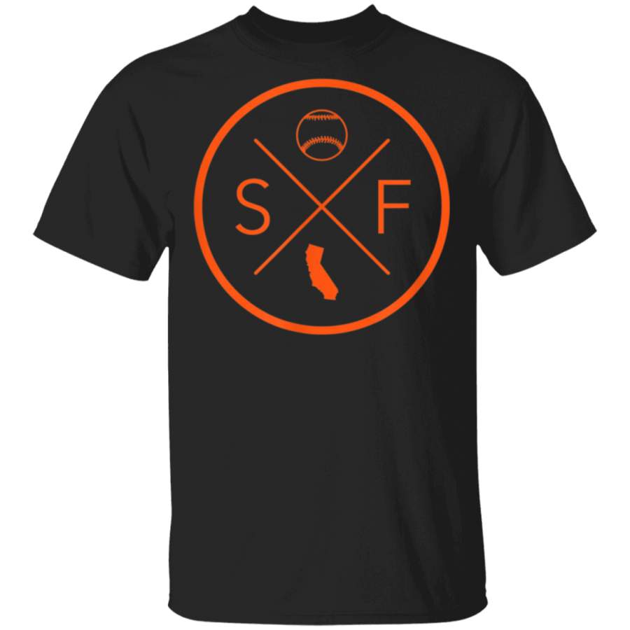 San Francisco Baseball California State Map Outline SF TShirt