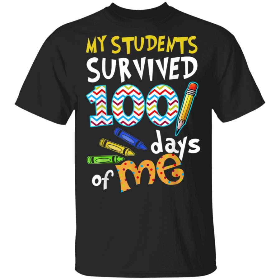 My Students Survived 100 Days of Me Teacher Student Gift T-Shirt