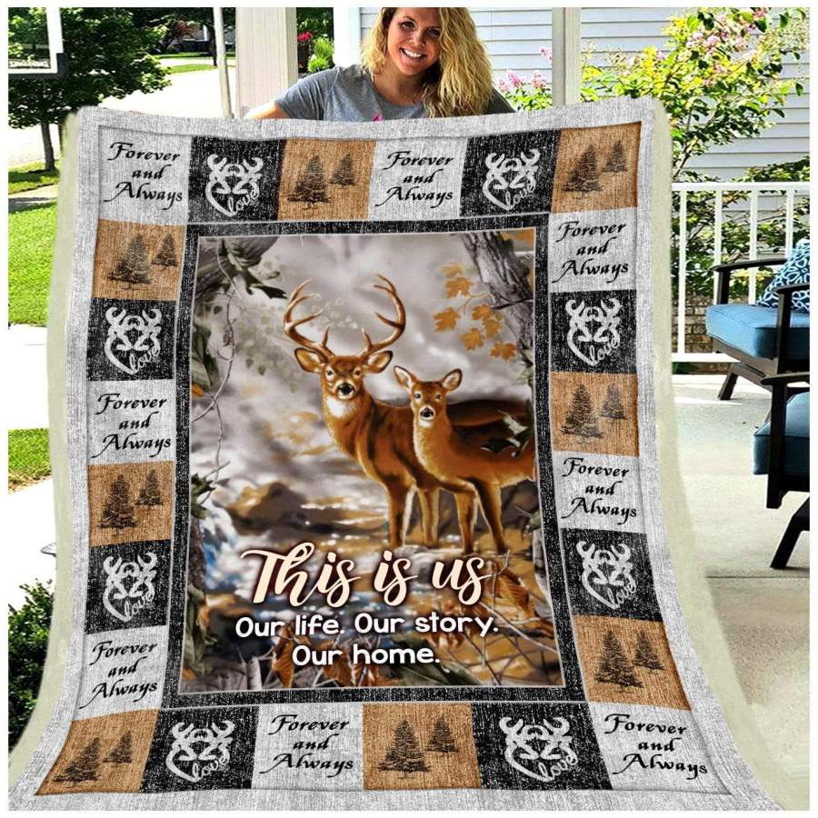 Buck And Doe Blanket This Is Us Our Life Our Story Our Home