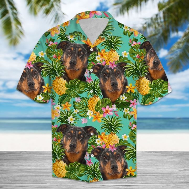 Tropical Pineapple Beauceron Hawaiian Shirt Summer Button Up For Men, Women, Couple