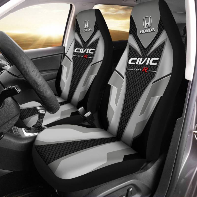 Honda Civic Type R VTH Car Seat Cover (Set of 2) Ver 1 (Grey)