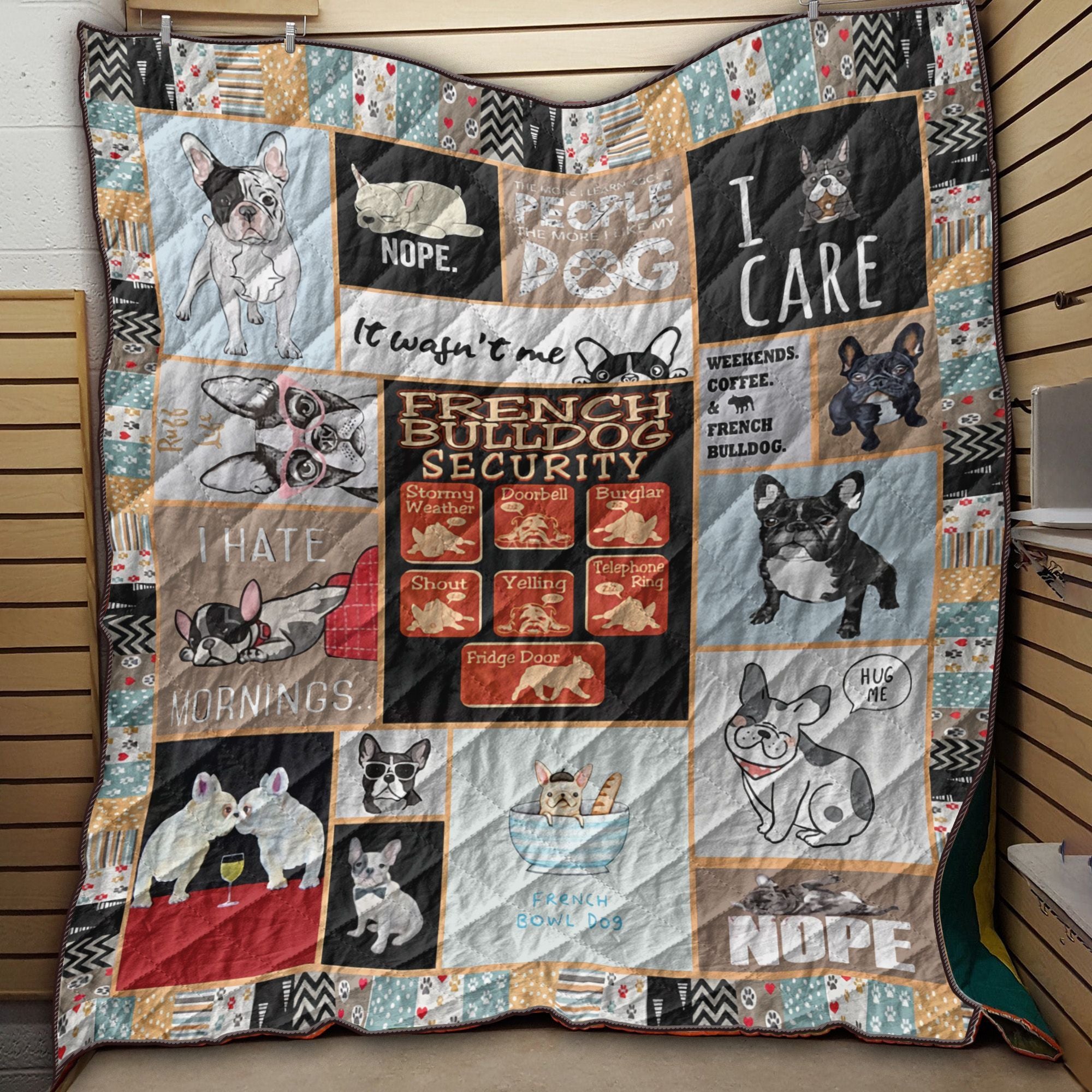 Coffee And French Bulldog VF11 NTTH011298 3D Customized Quilt