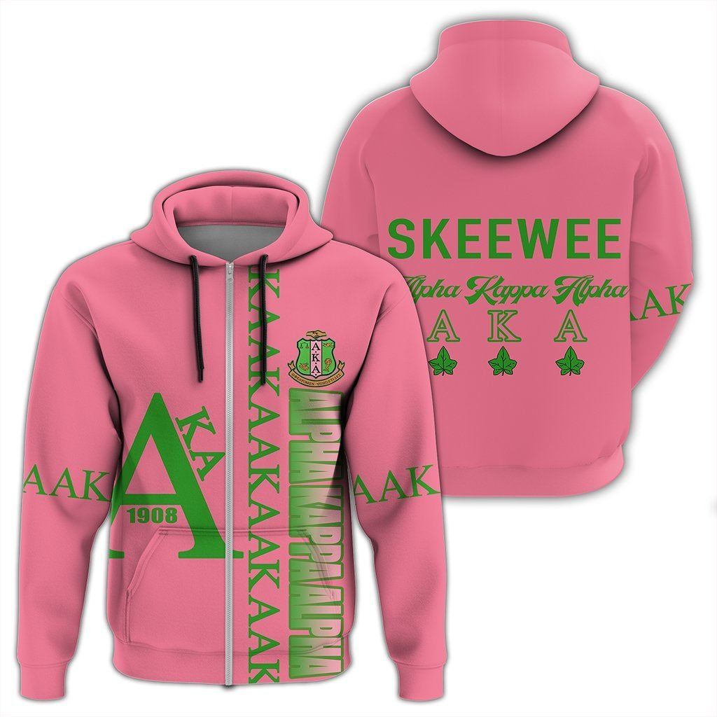 Greek Life Hoodie – Pink Alpha Kappa Alpha Zip Hoodie