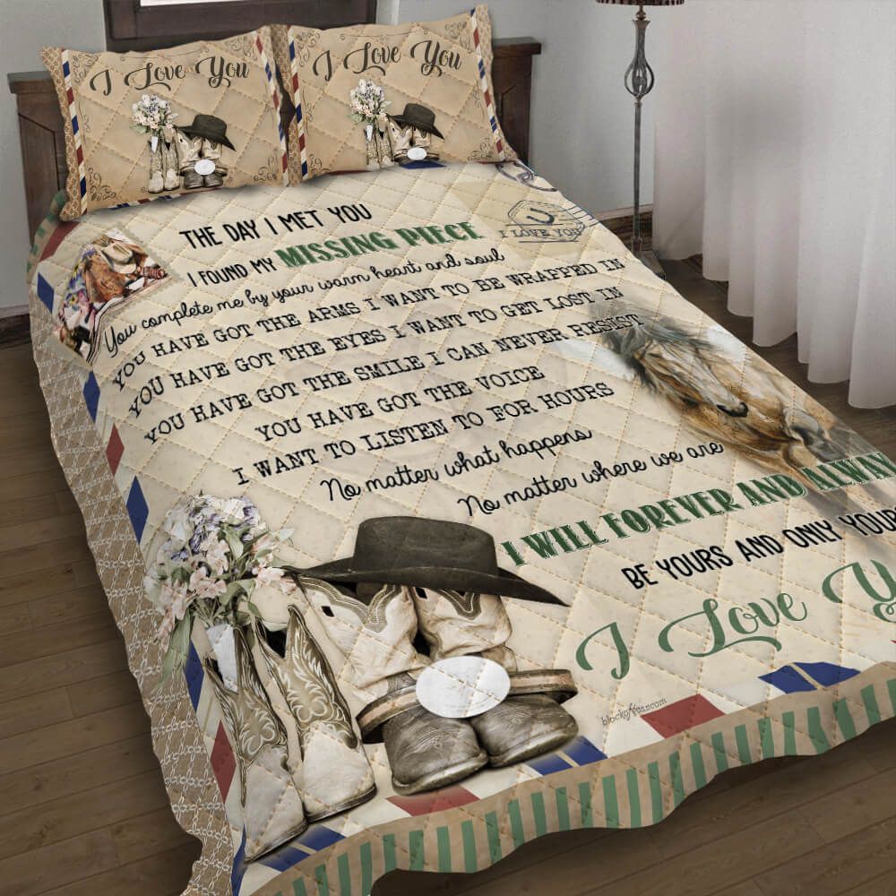 Always Be Yours Horse Couple Quilt Bed Set