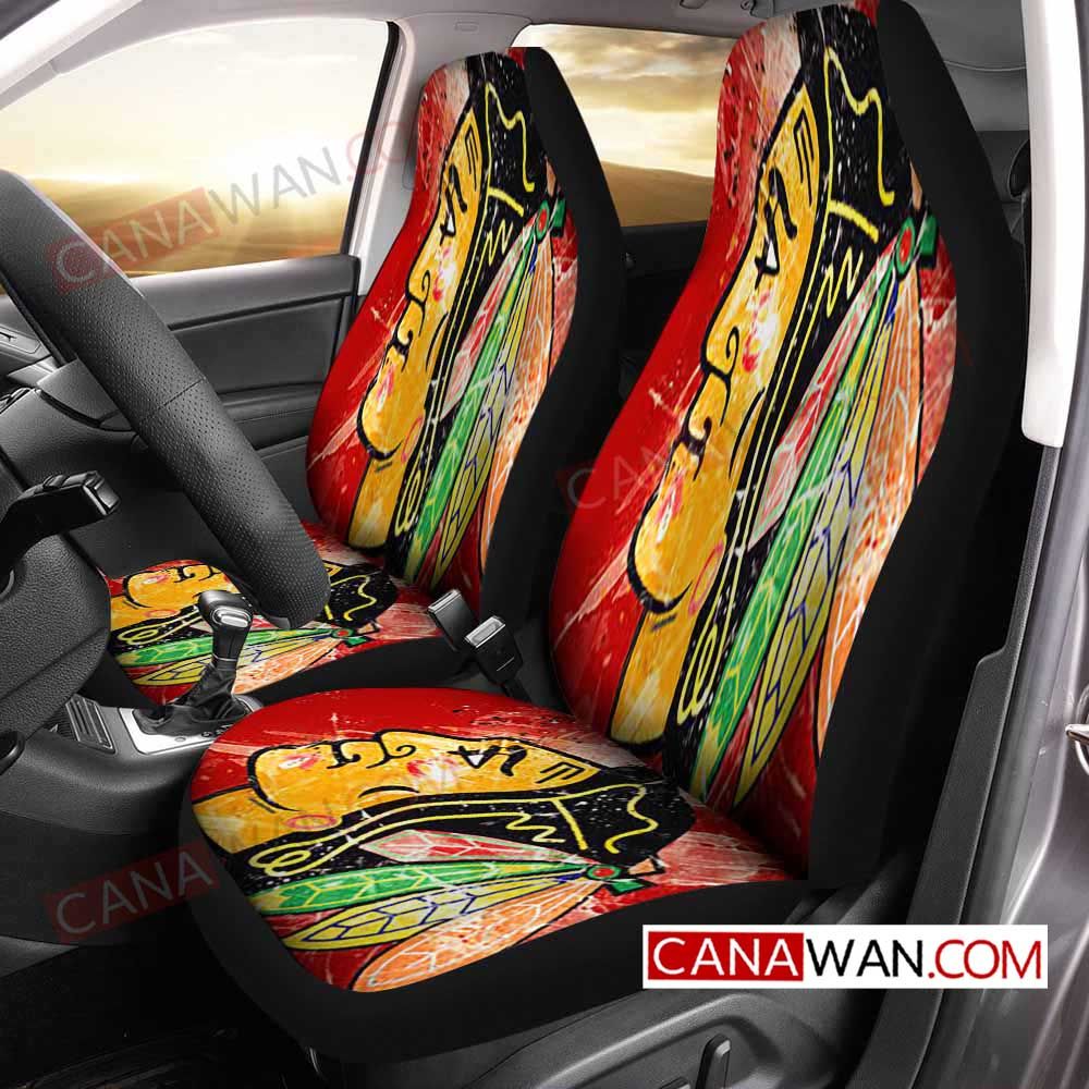 Chicago Blackhawks Style387 3D Customized Personalized Car Seat Cover