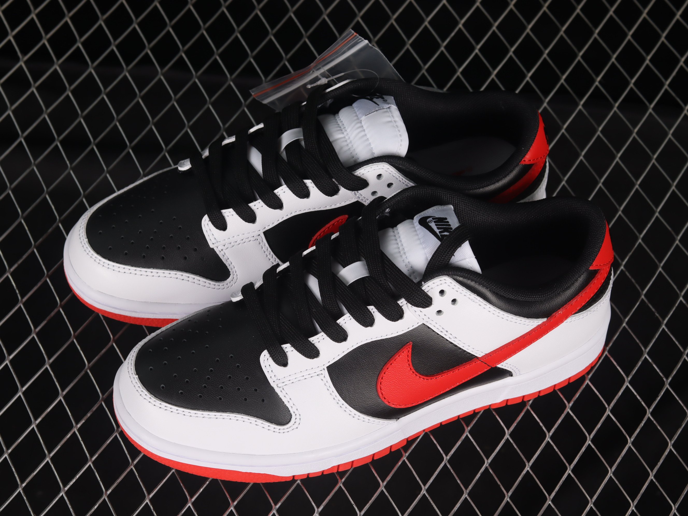 Nike Dunk Low Retro White Black University Red Shoes Sneakers PR-751939