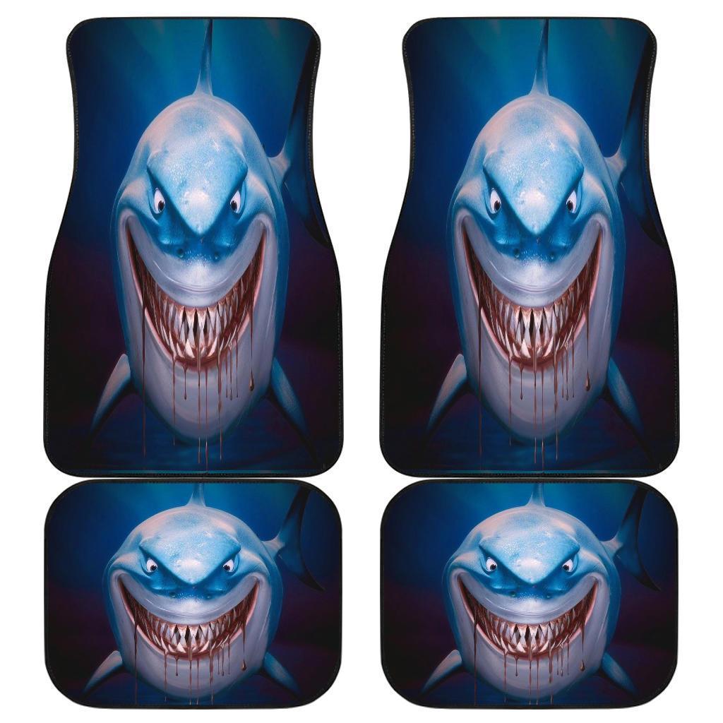 Shark Funny Bloody Moment Cartoon Car Floor Mats