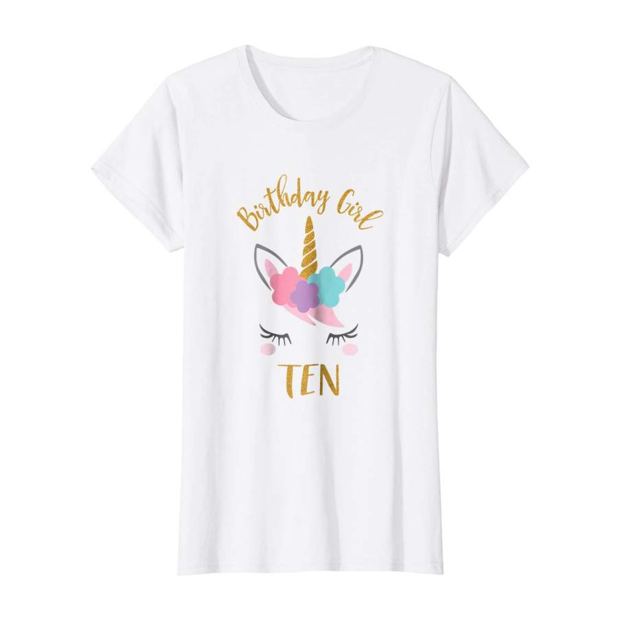 10th Birthday Unicorn Outfit, 10th Birthday Girl Shirt