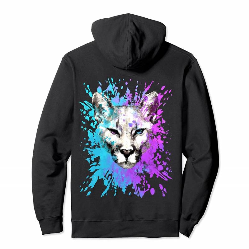 Watercolor mountain lion artsy watercolour cougar painting Pullover Hoodie, T Shirt, Sweatshirt