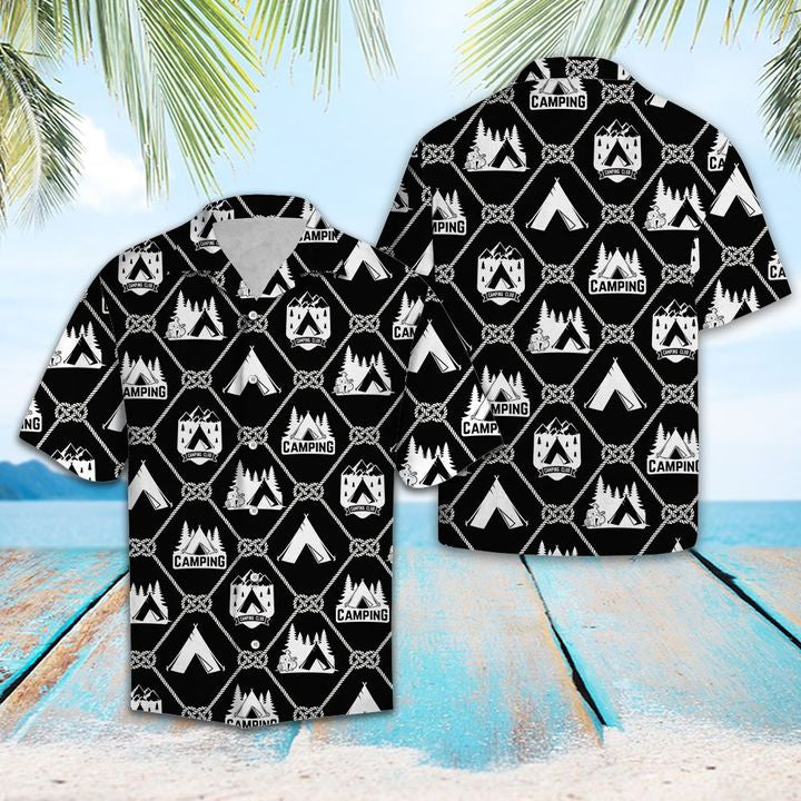 Camping For Vacation Hawaiian Shirt Summer Button Up For Men, Women, Couple