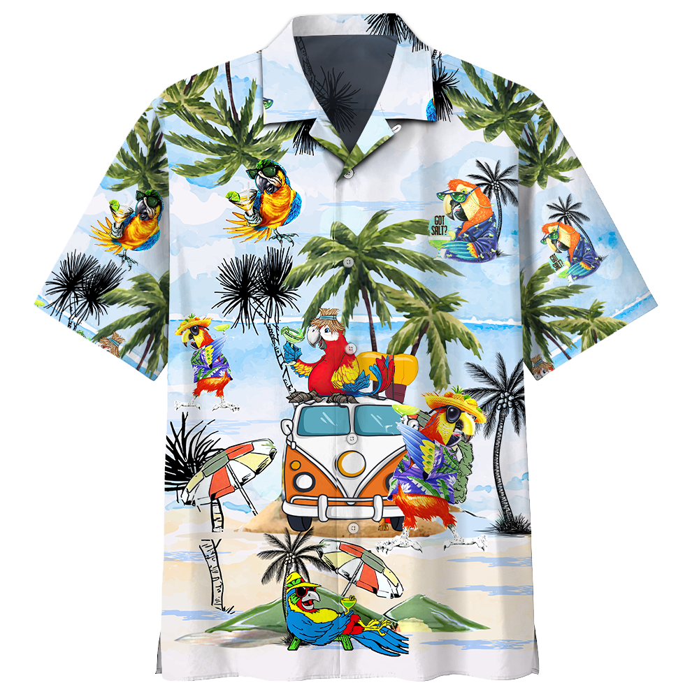 Famille Parrot Beach Hawaii Shirt Ha24715