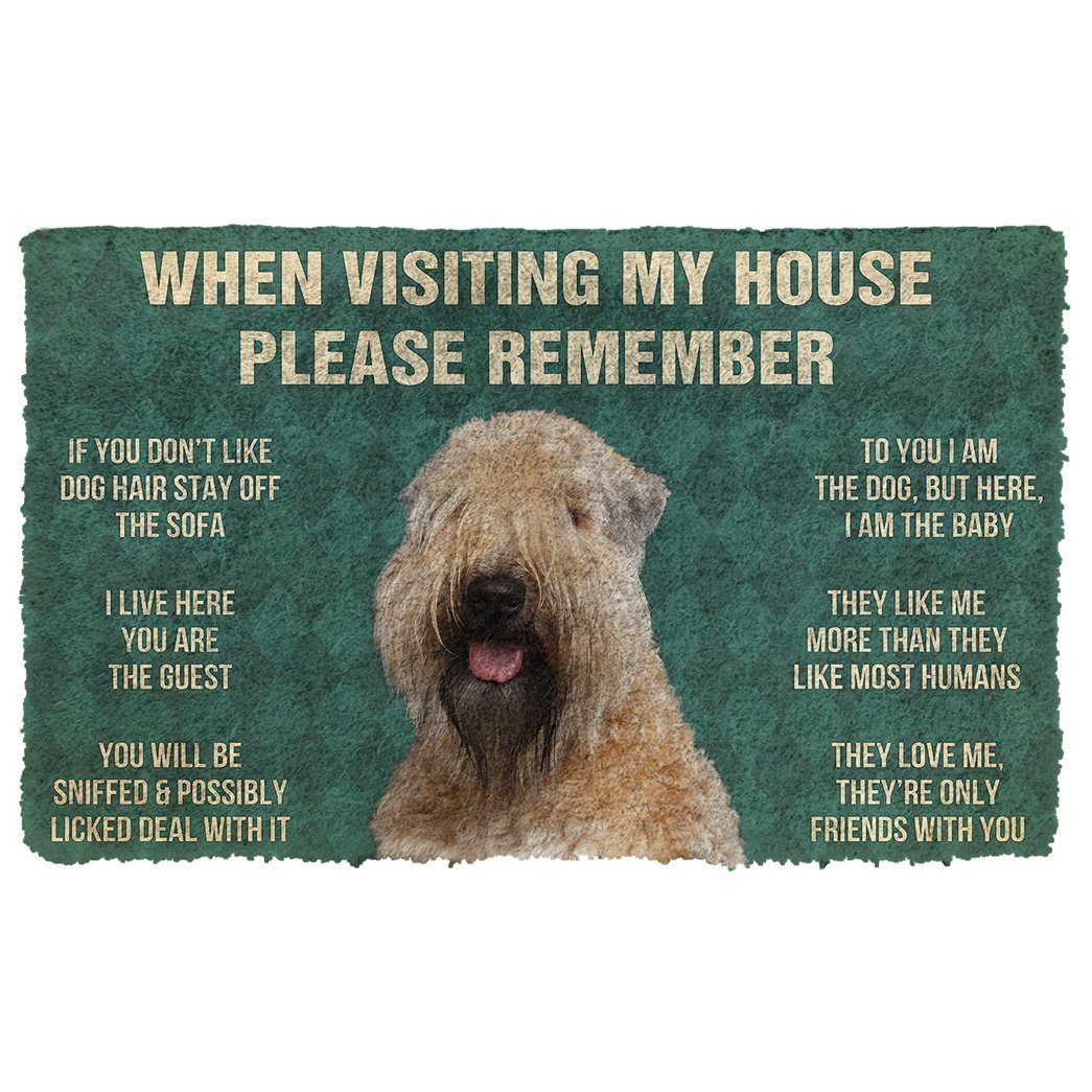 Gearhumans 3D Please Remember Wheaten Terrier House Rules Custom Doormat