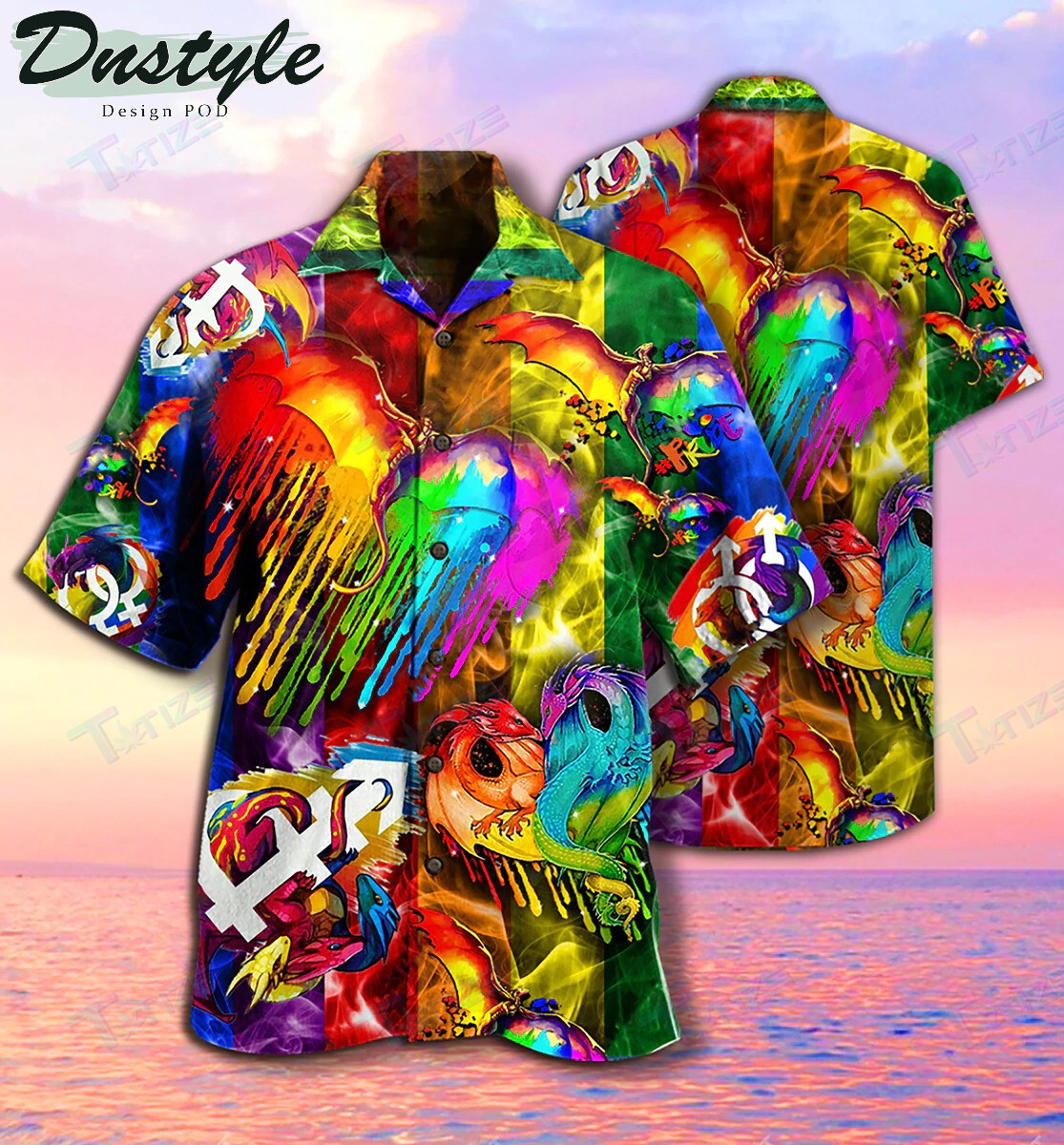 Dragon Lgbt Love Life All Over Printed Hawaii Shirt Size S Ha72029