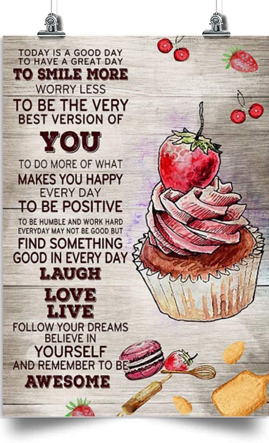 Cake Vertical Poster-To Be The Very Best Version Of You-Home Decoration Poster, Wall Poster, Home And Room Decoration, Gifts For Friends And Relatives, Souvenirs.