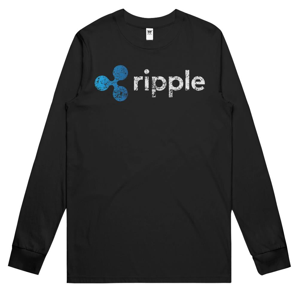 Ripple Logo Crypto Xrp Coin T-Shirt Cryptocurrencies Long Sleeve T Shirts