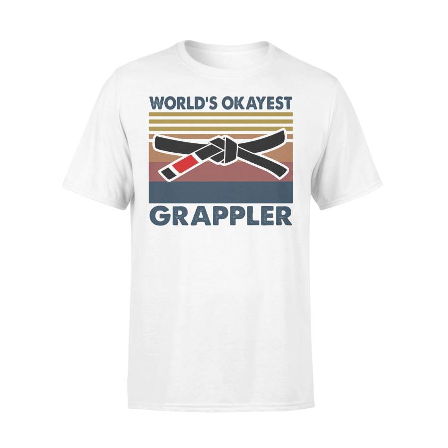 World’s Okayest Grappler Jiu Jitsu Vintage T-shirt