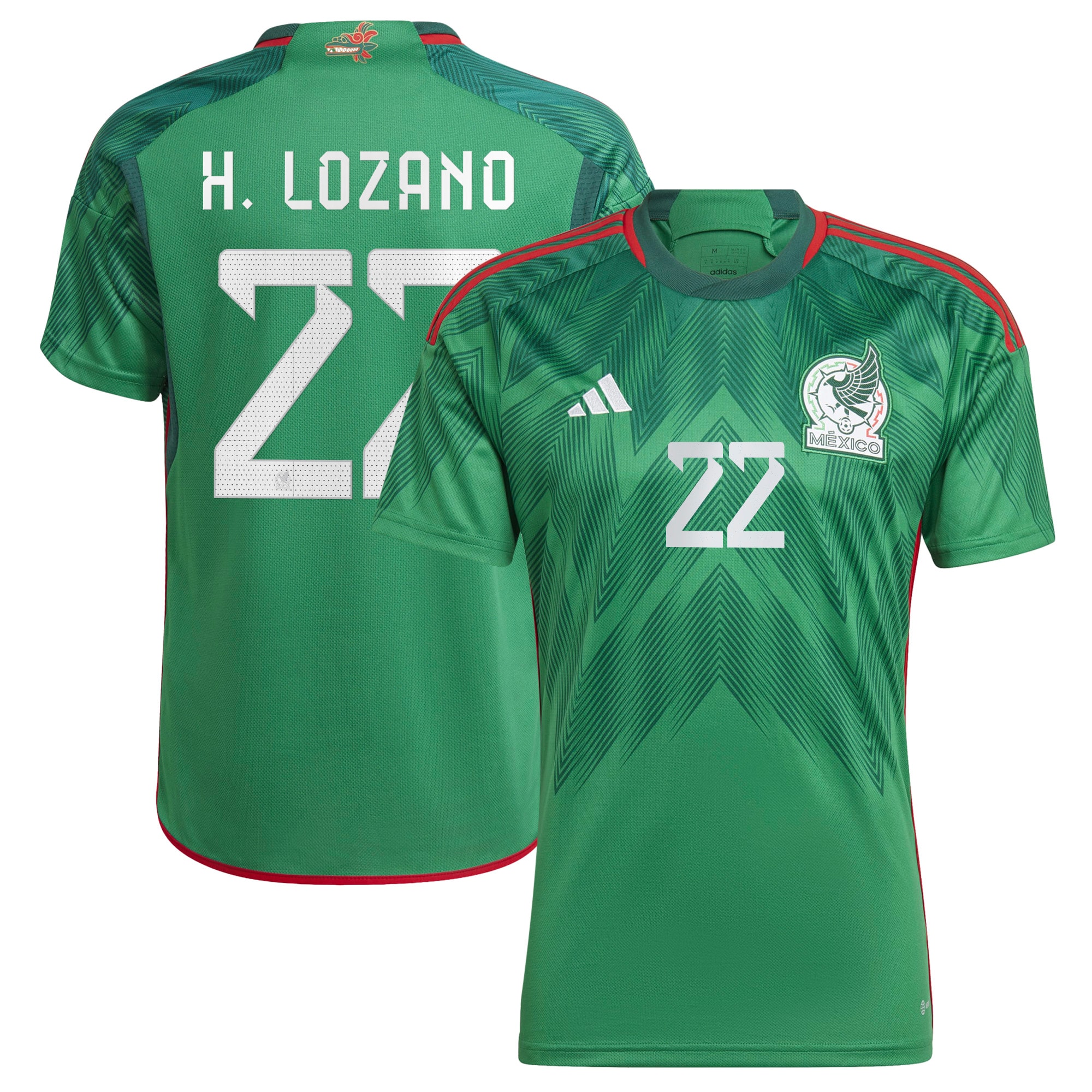 Hirving Lozano Mexico National Team 2022/23 Home Replica Jersey – Green