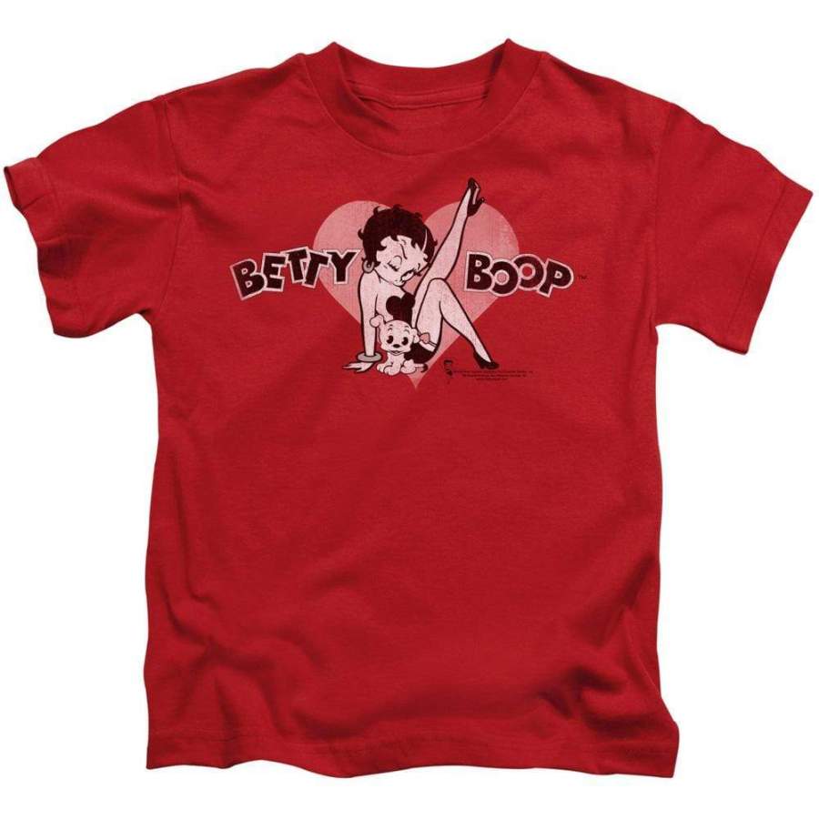 Betty Boop Vintage Cutie Pup Kid’s T-Shirt (Ages 4-7)